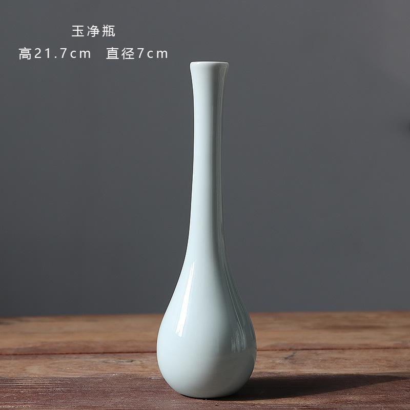 

New Chinese Style Ceramic Vase Zen Living Room Decor Floral Arrangement Retro Craft Desktop Ornament