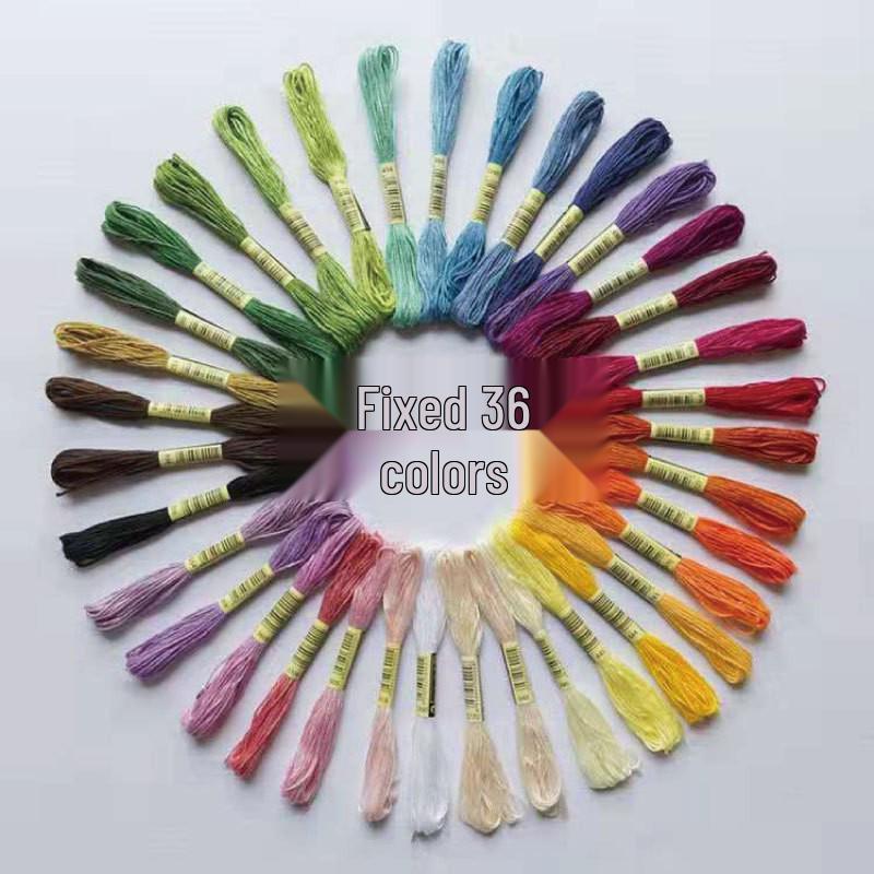 8m Polyester Cross Stitch Thread, 6 Strands, Color 12-447, for Hand Embroidery