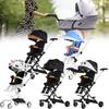 Cow Star Pattern Print Four Wheeled Baby Stroller Foldable Convertible Seat