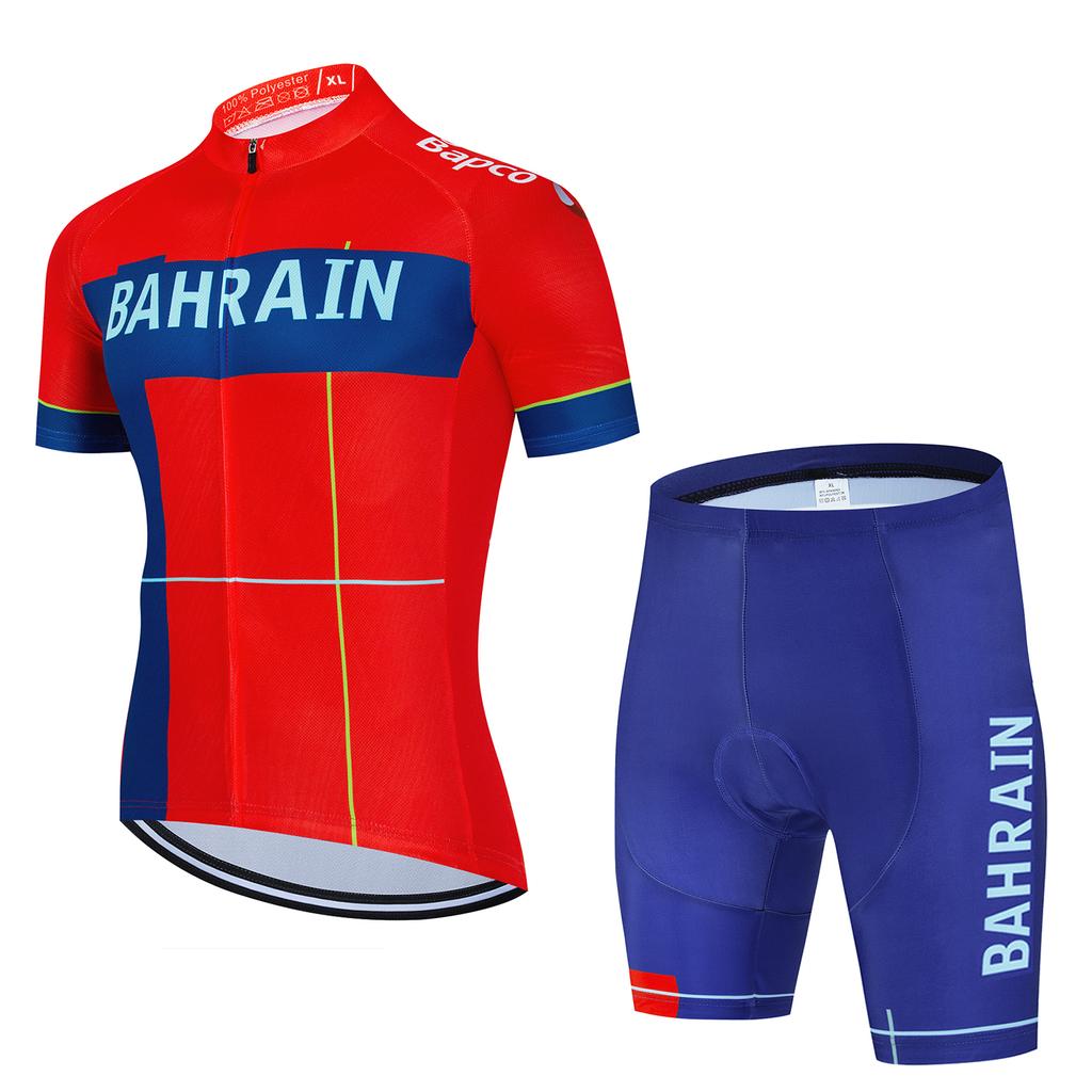 Bahrain Victorious Team 2024 Summer Men Anti-UV Cycling Jersey Set Breathable Racing Sport Bicycle Jersey MTB Cycling Clothing