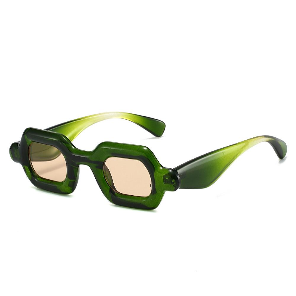 Unique Y2K Candy Color Small Square Women Sunglasses Fashion Brand Designer Unique Wide Legs Men Punk Gradient Shades UV400