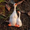 Small Decorative Figures for Indoor Landscaping Double Duck Figurine, Resin Micro Landscape Ornaments, Waterproof Miniature Animal Statues Outdoor