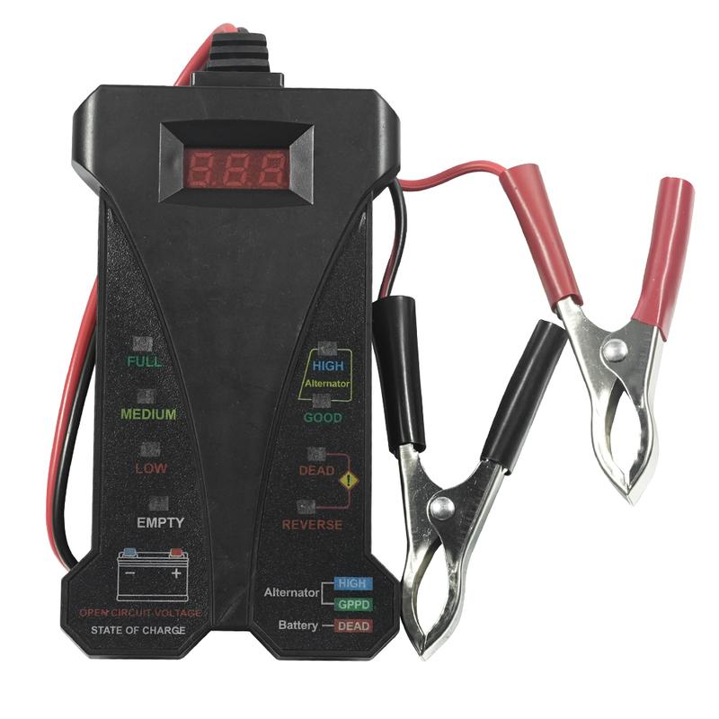 12V Car Battery Tester Digital Alternator Tester LED Lights Display Car Diagnostic Tool Auto Battery Tester Analyzer for 4-20v