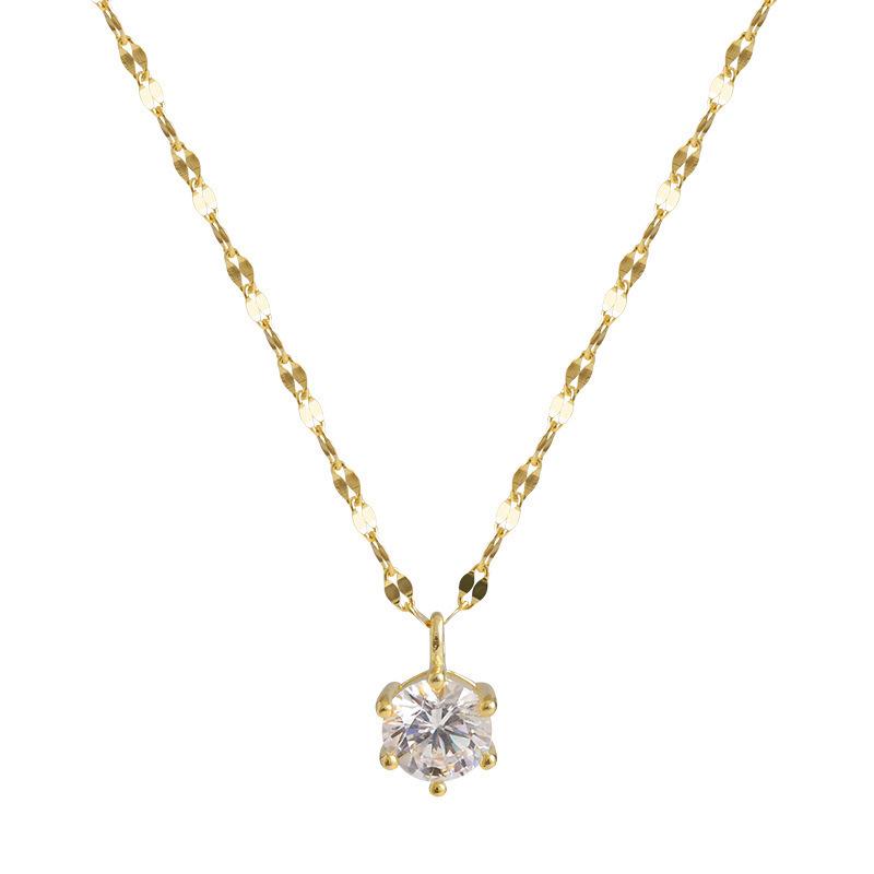 Elegant Japanese-Korean Clavicle Necklace - Spring & Autumn Style, Versatile Design for Women