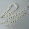 New Fashion Woman Handbag Accessory Parts Puring White Pearl Acrylic Resin Chain Luxury Solid Strap Women Cute Clutch Chains