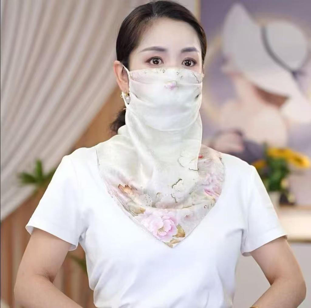 Oddychający szalik na szyję na zewnątrz trójkątna maska na twarz cienka wersja pyłoszczelna popularny styl styl kasku motocyklowego zasłona na twarz