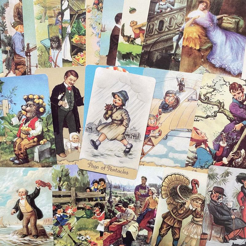 Omas Postkarten Tarot 78 Karten Tarot Deck Wahrsage Kartenspiel von Mykola Taradaiko Enthält 78 Echte Postkarten Vorher