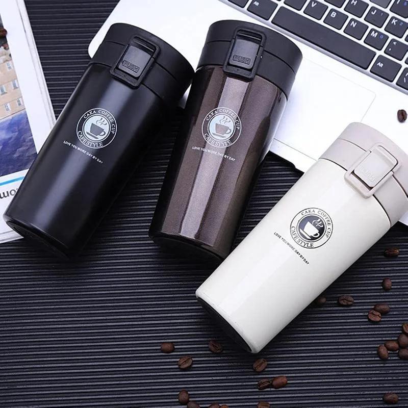 Tasse à café Thermos de 380ml, tasse à thé, Double couche en acier inoxydable, isolée sous vide, bouteille d'eau en métal pour Sports de plein air