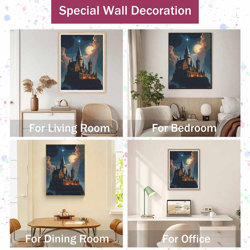 Diamond painting mystical castle landscape DIY 5D home room decoration kit