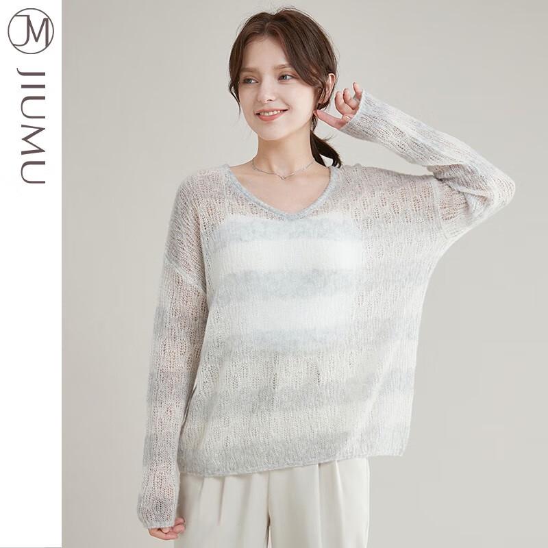 JIUMU Gestreifter Pullover für Damen
