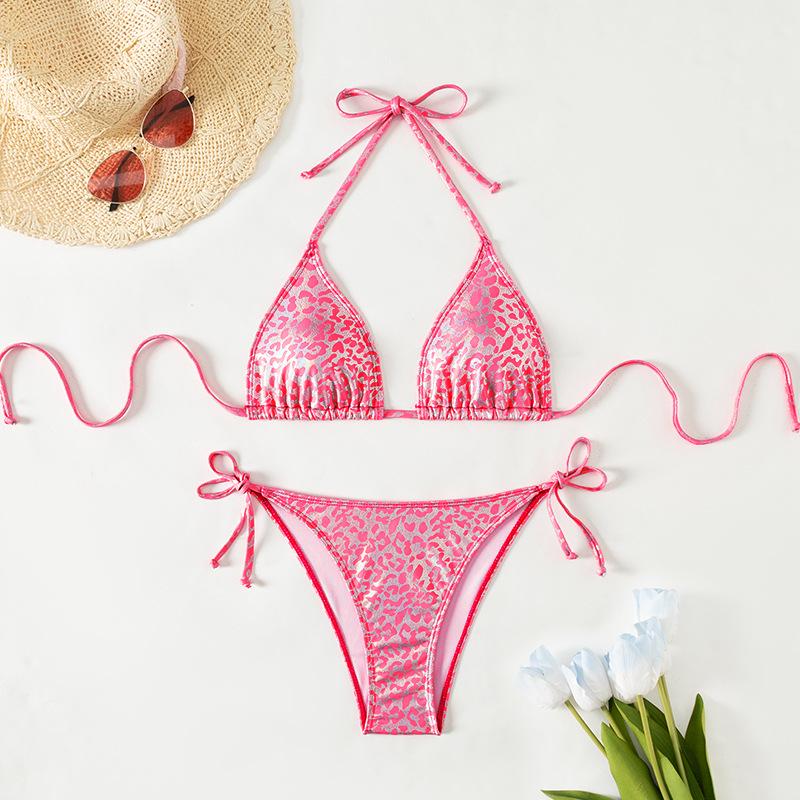 

European & American Floral Halter Bikini - Trendy Women s Swimwear S