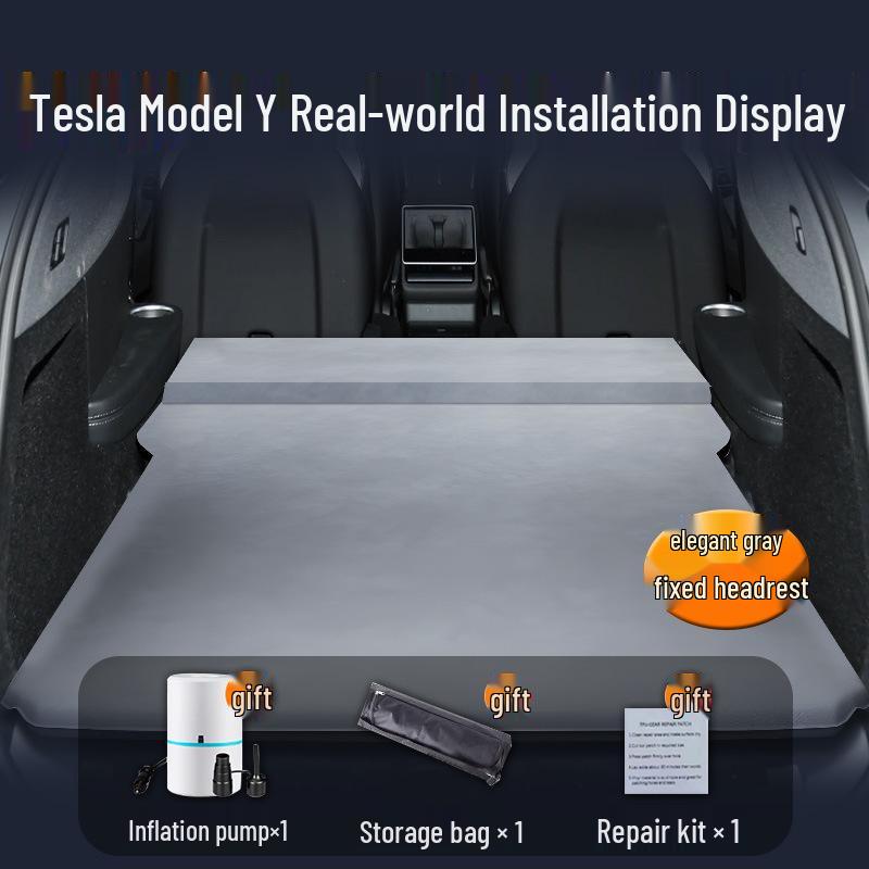 Materasso gonfiabile per auto Tesla Model Y per sedile posteriore e bagagliaio da campeggio