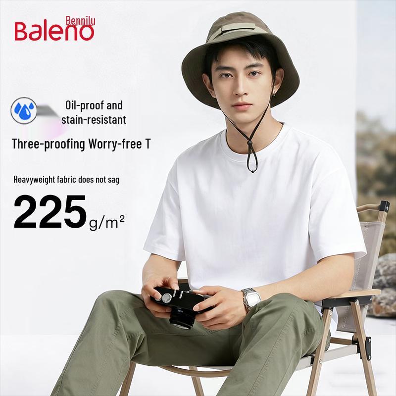 

Baleno Men s Casual Water-Repellent Short Sleeve T-Shirt L