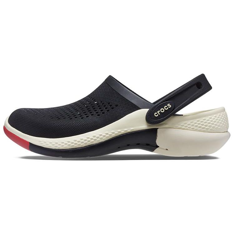 Crocs Literide 360 PU Casual Versatile Clogs Unisex Footwear Black 208281-0C4