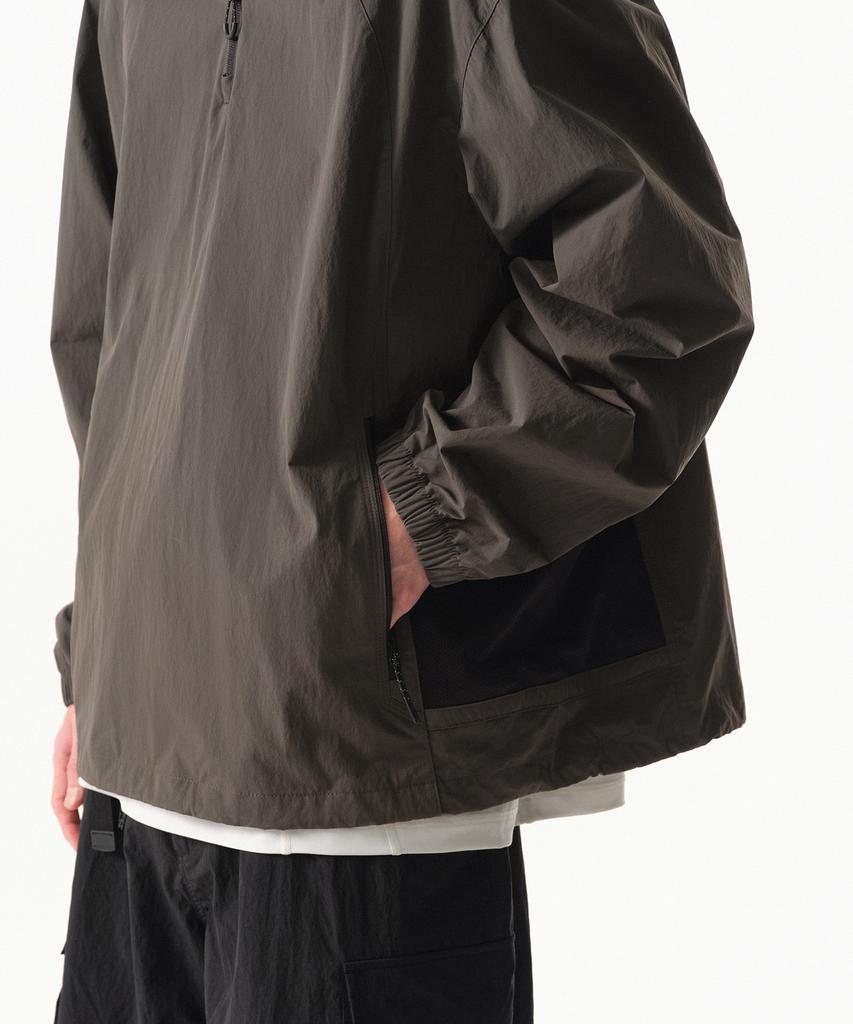 Musinsa Standard [City Leisure] Mesh Pocket Anorak Jacket [Mud Grey]