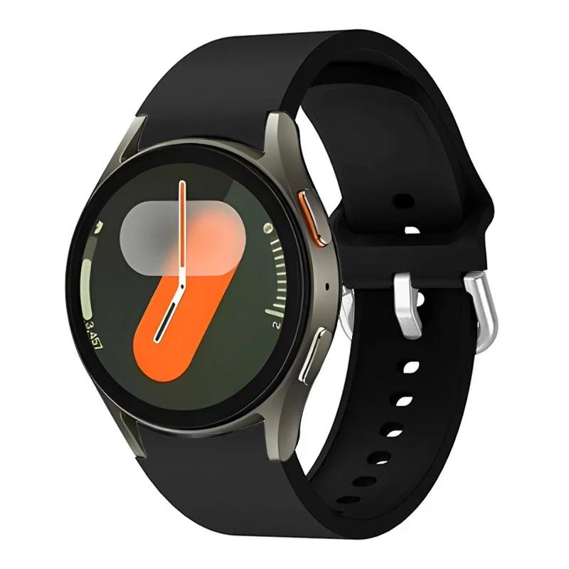 Oryginalny Silikonowy Pasek Do Samsung Galaxy Watch 7/6/5/4 44mm 40mm 5 Pro Sportowa Bransoleta Galaxy Watch 6 4 Classic 47mm 43mm Pasek