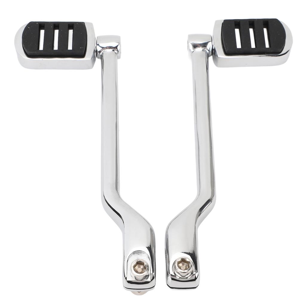 2 Pcs Chrome Heel Toe Shift Pegs Zinc Alloy Front Rear Shifter Lever Foot Pegs for Touring Trike