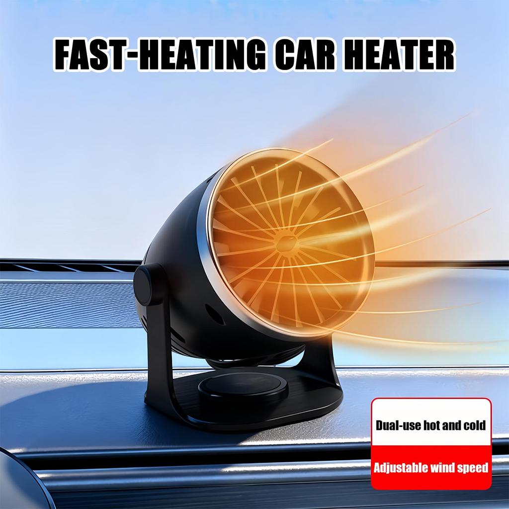 12V Electric Car Heater Air Cooler Fan 100w Portable Demister Defroster Heating Fan Dryer Windshield Defogging Accessroies