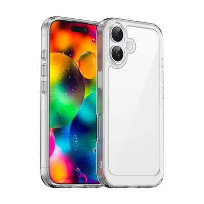 For iPhone 17 Clear Phone Case WANLONFENG MF2 Series TPU Acrylic Cover with 2Pcs Tempered Glass