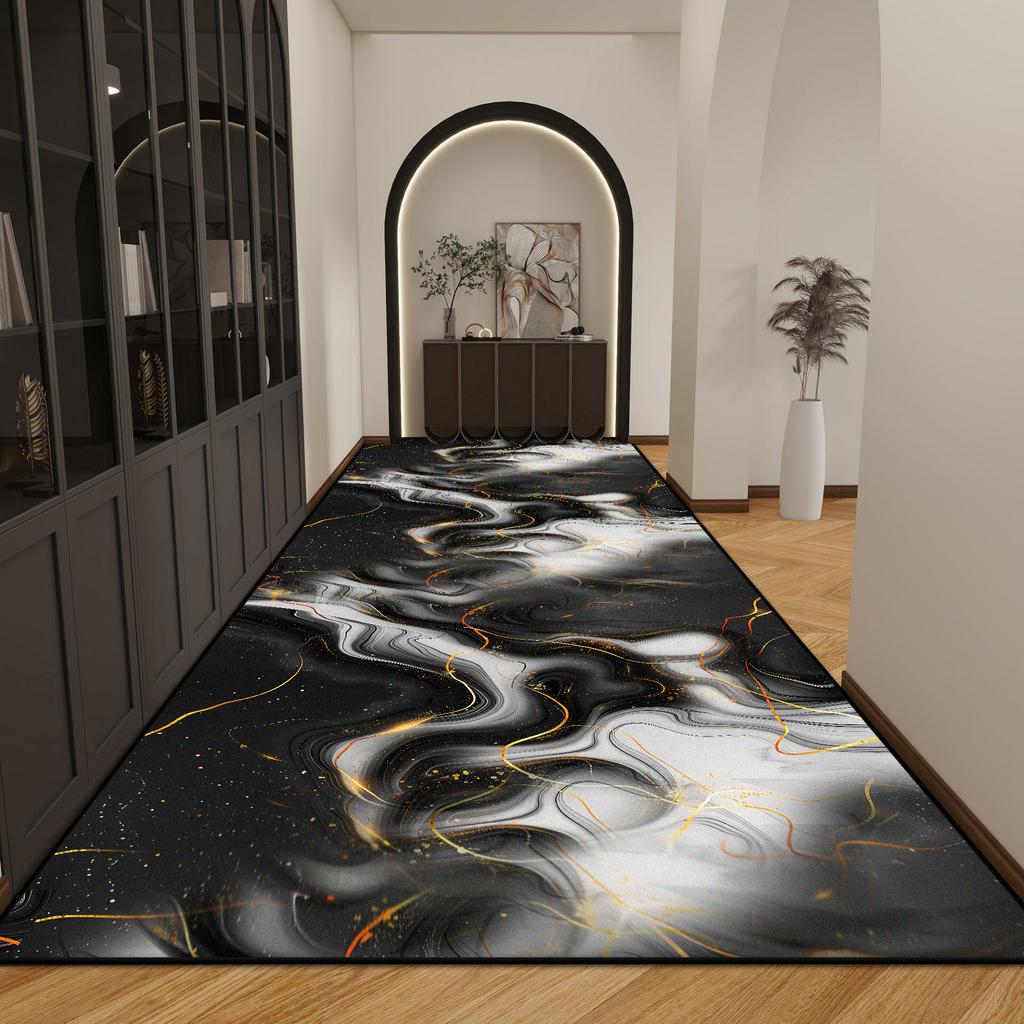 Marble Luxury Decoration Long Corridor Carpet Living Room Runner Rug Hotel Party Aisle Floor Mat Home Room Doorway Hallway Rugs