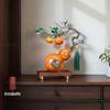Persimmon Ruyi Gourd Ornament - Chinese Decor for Living Room, Office, or Housewarming Gift