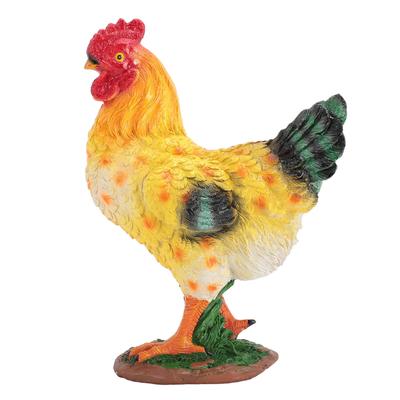 Chicken Figurine Resin Chicken Statue Garden Ornament Farm Animals Collection for Outdoor Backyard