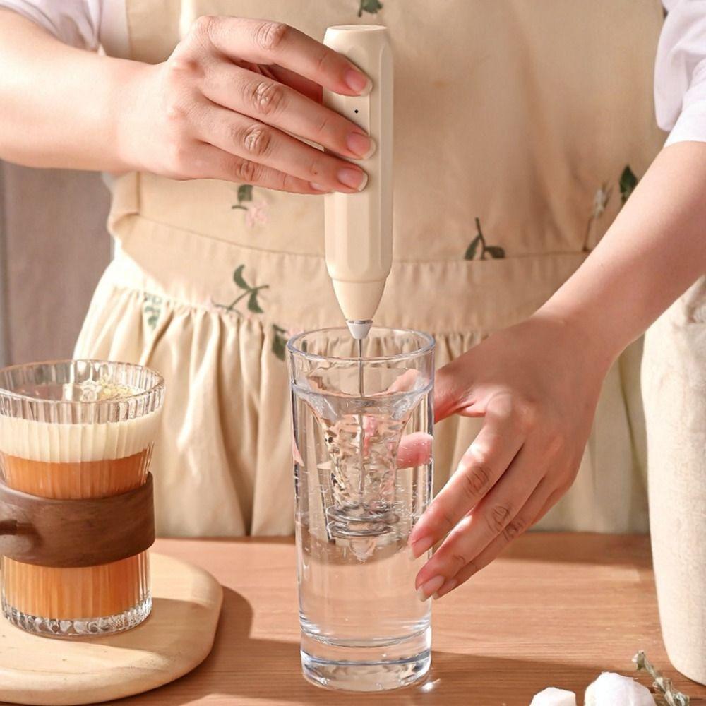 Handheld Electric Egg Beater USB Rechargeable Coffee Milk Mixer Coffee Stirrer Baking