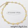 European-American Stainless Steel Heart-Shaped Gold Anklet Jewelry for Women