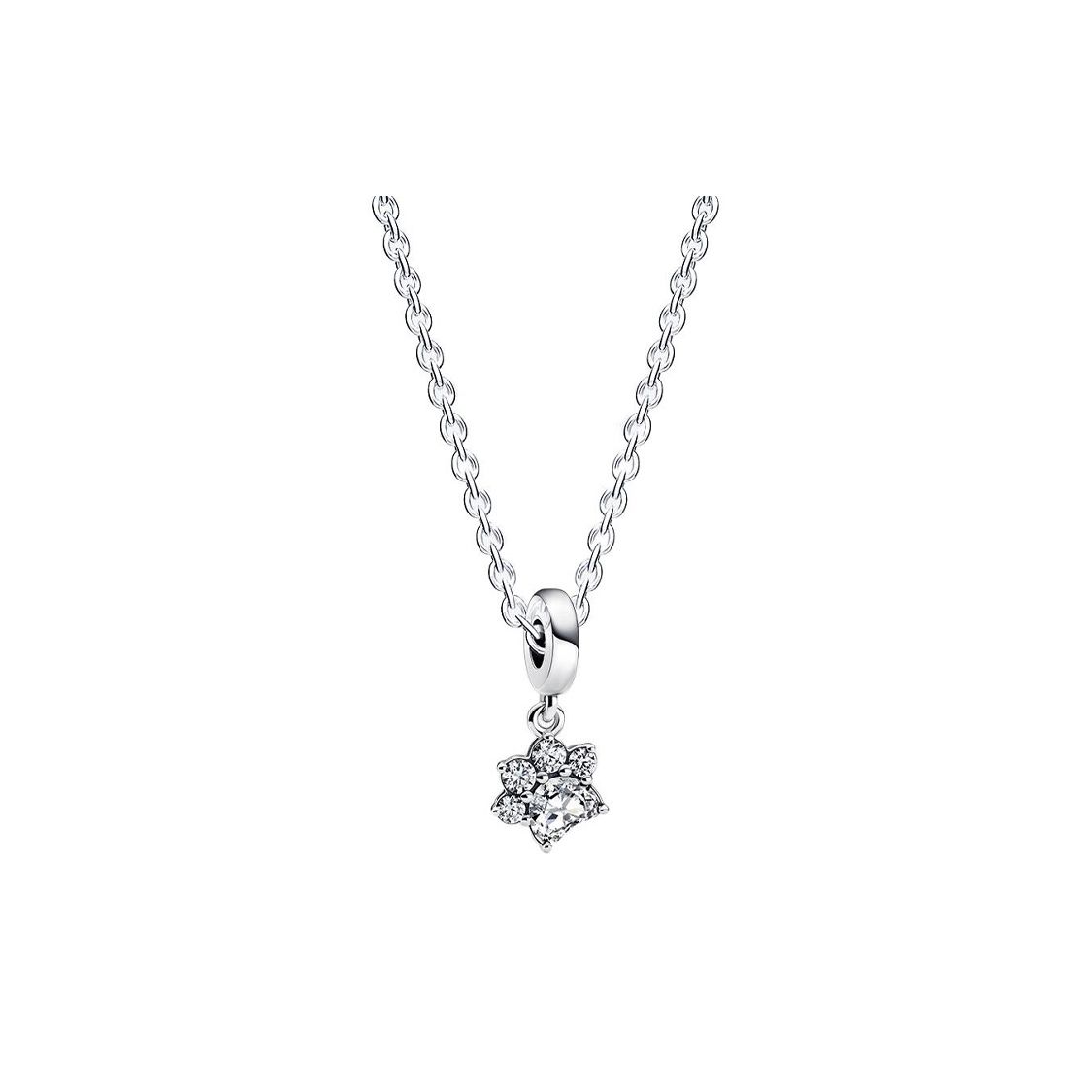 

Pandora Loves Paw Print 925 Silver Necklace Women necklace ZT2450 Box,45