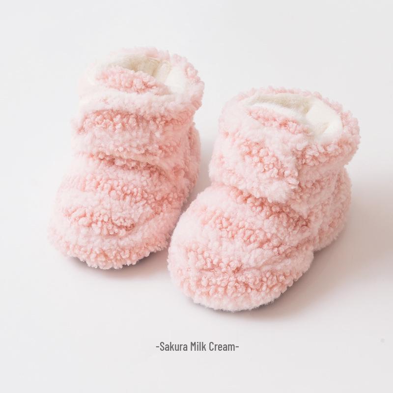 Winter Velvet Baby Shoe Socks: Soft, Thickened, Warm, Anti-Drop, Cotton Protection for Newborns and Toddlers