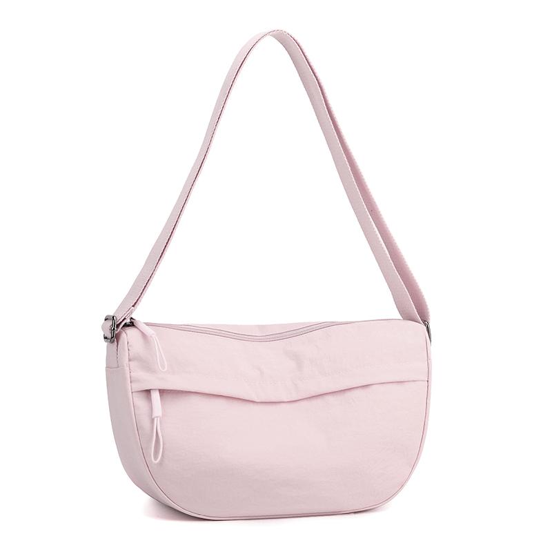 Neue Nylon Umhängetaschen Große Kapazität Koreanische Vereinfachte Schultertasche Leichtgewichtige Einfarbige Knödeltasche Reise