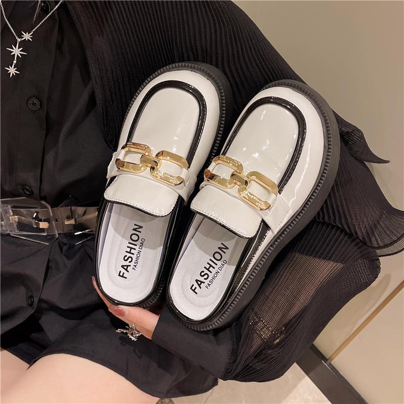 Thick Bottom Round Head Combination Fashion Comfortable Non-slip Breathable Single Shoes Women Fashionable Slippers