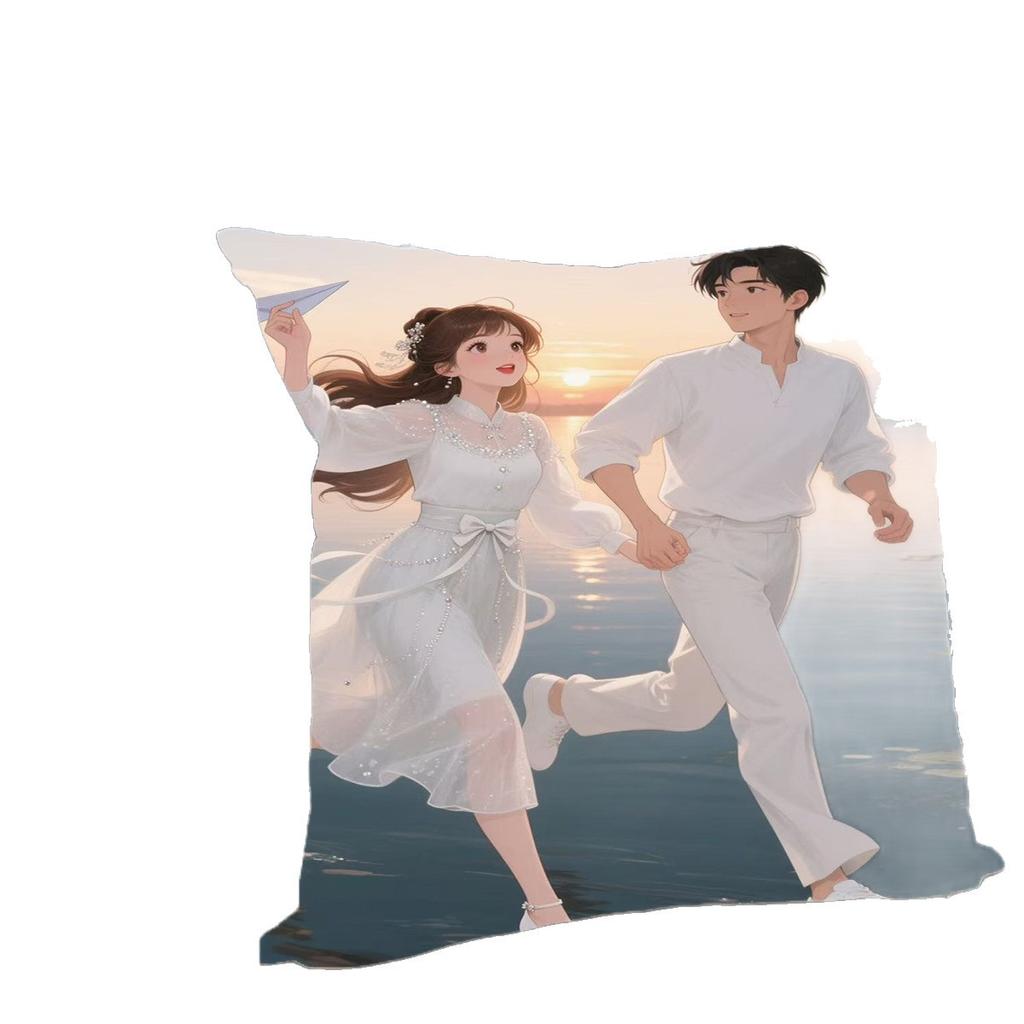 Paarkissen, Liebendes Mädchenherz, Auto-Nickerchen-Sofa-Kissen, Beidseitiger chinesischer Valentinstag, Geburtstagsgeschenk für Männer und Frauen