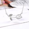 Beautiful Rose Shape Charm Necklace For Women Genuine 925 Sterling Silver Latest Collar Luxury Brand Fashion Jewelry New Mode