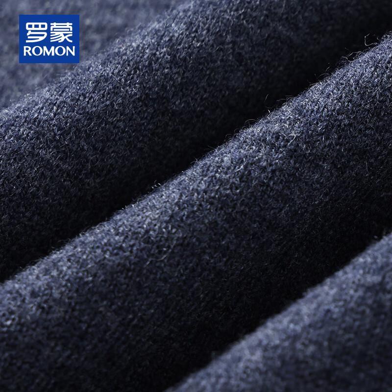 Romon Men's 100% Pure Wool Polo Collar Sweater