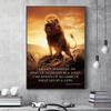 Jesus Lion Cross Christian Wall Art Canvas Painting Abstract Posters and Prints Vintage Home Decorative for Living Room Pictures No Frame