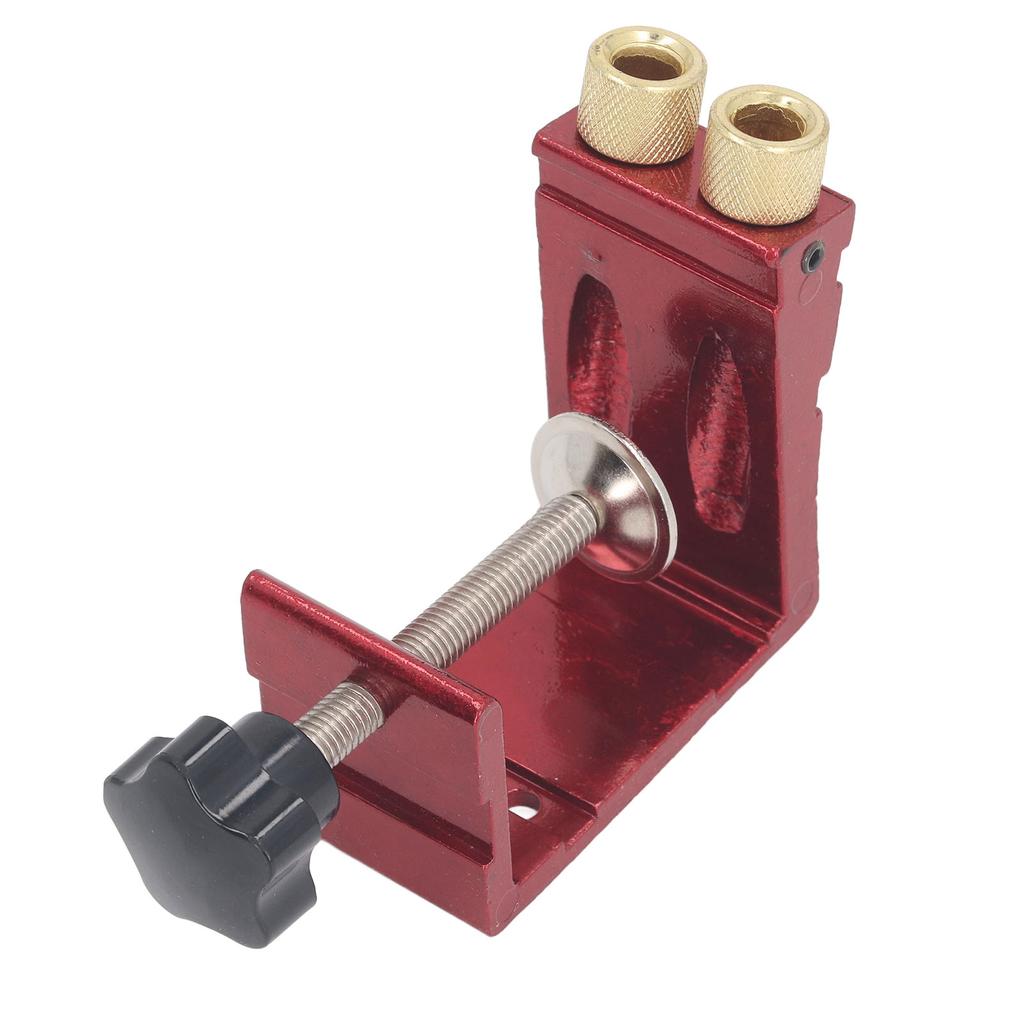 Pocket Hole Jig Kit Aluminum Alloy Adjustable Oblique Pocket Hole Jig Dowel Drill Guide for