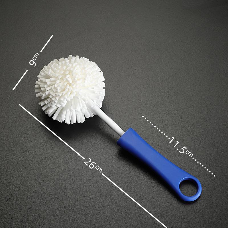 

Flexible Long-Handle Sponge Bottle Brush–BendableWand with Foam Head for CleaningWineBottles,Decanters&Tall Glasses,Reaches Deep