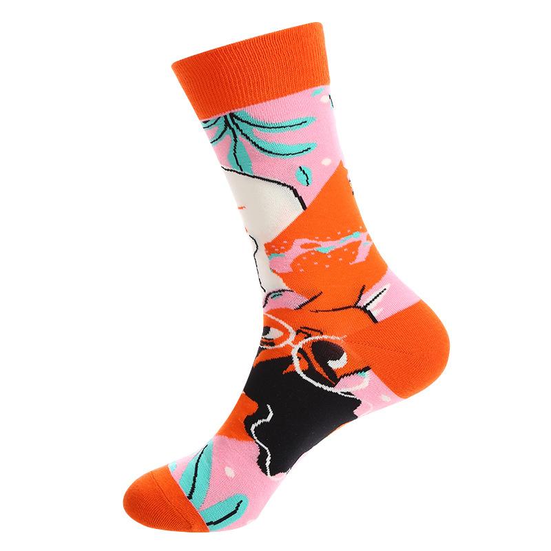Cartoon Fruit Animal Cake Flower Mixed Colors, Pure Cotton, INS Fashion Brand, Net Red, Casual Fashion Socks for Men and Women