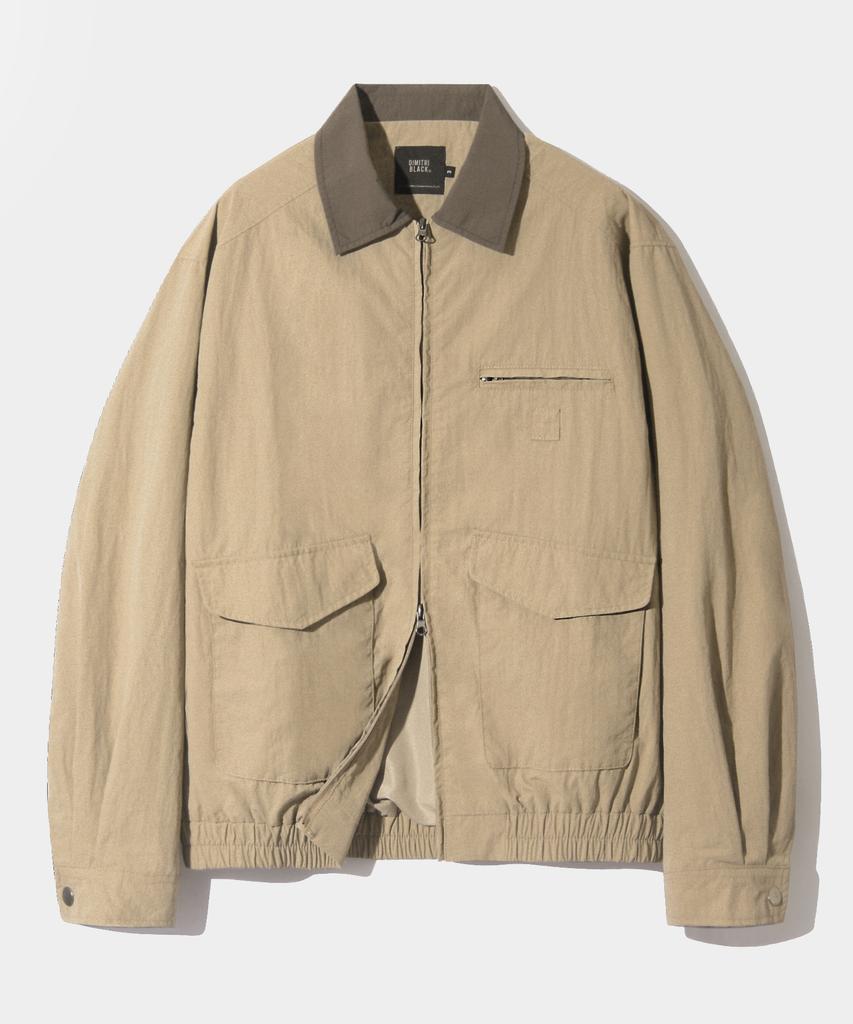 Dimitri Black 2Way Nylon Detroit Wind Jacket_Beige