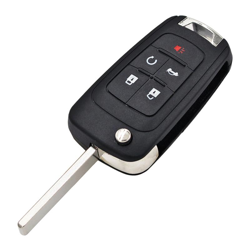 5 Button Folding Flip Remote Key for Chevrolet Camaro Cruze Equinox Impala Spark Sonic Volt 315Mhz/433Mhz ID46 Chip Uncut Blade