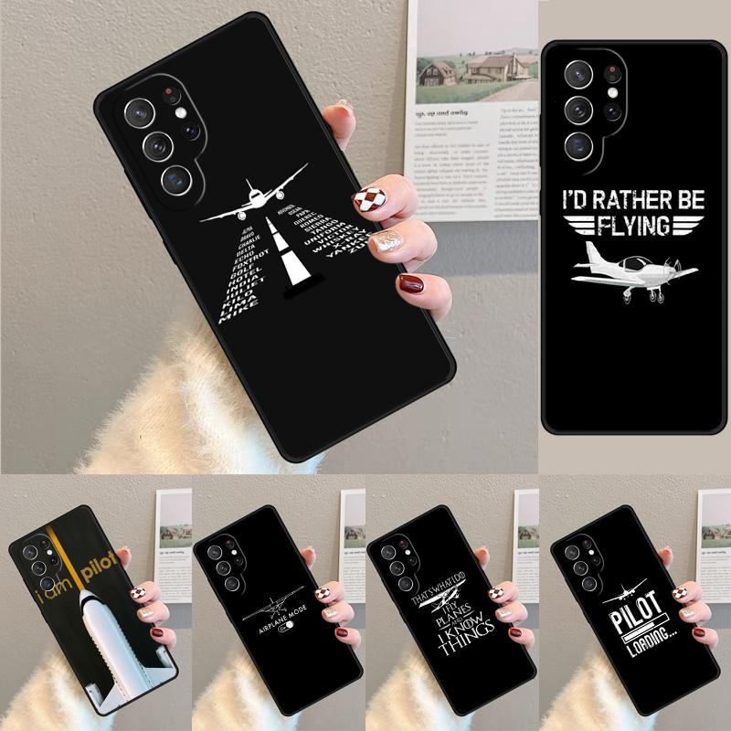 Airplane Pilot Phone Case for Samsung Galaxy Note 10 Pro S26 Ultra S23 S24 FE S25 S21 S22 PLUS Shockproof Cove