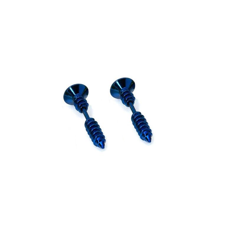 2Pcs 316L Stainless Steel Nail Screw Stud Earring for Women & Men, Fashion Punk Cartilage Tragus Helix Ear Piercings Jewelry