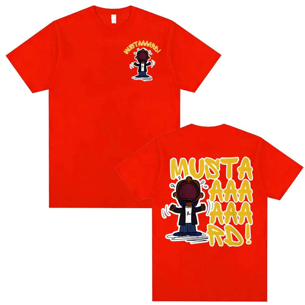 Kendrick Lamar Mustard Funny Meme T-shirts Unisex Women s Harajuku Punk Hip Hop Apparel T Shirt Casual Comfort Short Sleeve T-shirt 4XL