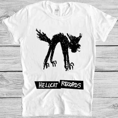 Vinyl Records T Shirt Seattle Record Store Music Cat Hellcat Cool Gift Tee M1037