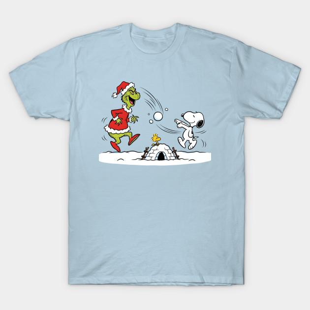 

Men Black Print T-shirt Snoopy, Woodstock, And The Grinch No-Cut Transfer Paper Print Cotton Tshirt XL світло-синій колір