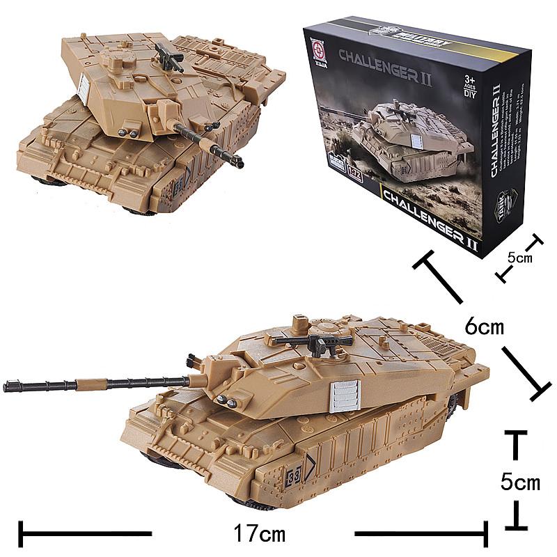 1:72 Creative Military Series The United Kingdom Challenger Main Battle Tank Model Building Blocks Assembled Toys For Boys Gifts