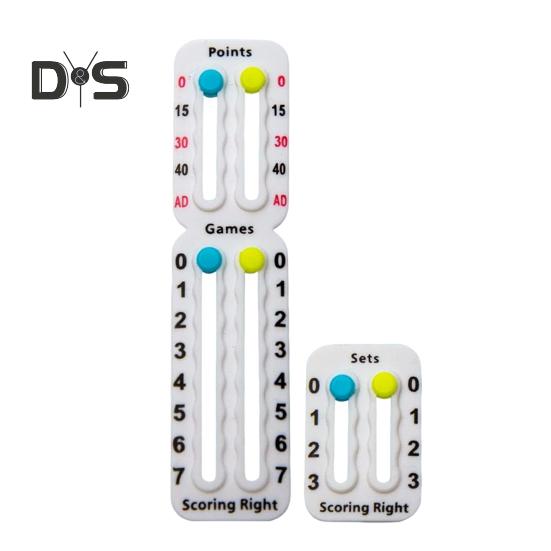 

2 шт. счетчик очков для теннисной ракетки и падла, легко монтируемый небольшой счетчик очков, портативный счетчик очков для записи игровых наборов белый