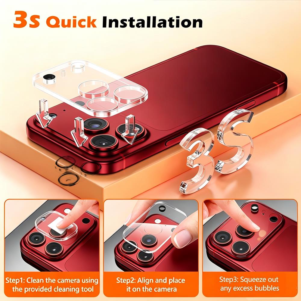 5-1Pcs Tempered Glass Camera Lens Protector for IPhone 18 Ultra Fold 18 Pro Max 3D Full Coverage Anti-scratch Protective Film 4