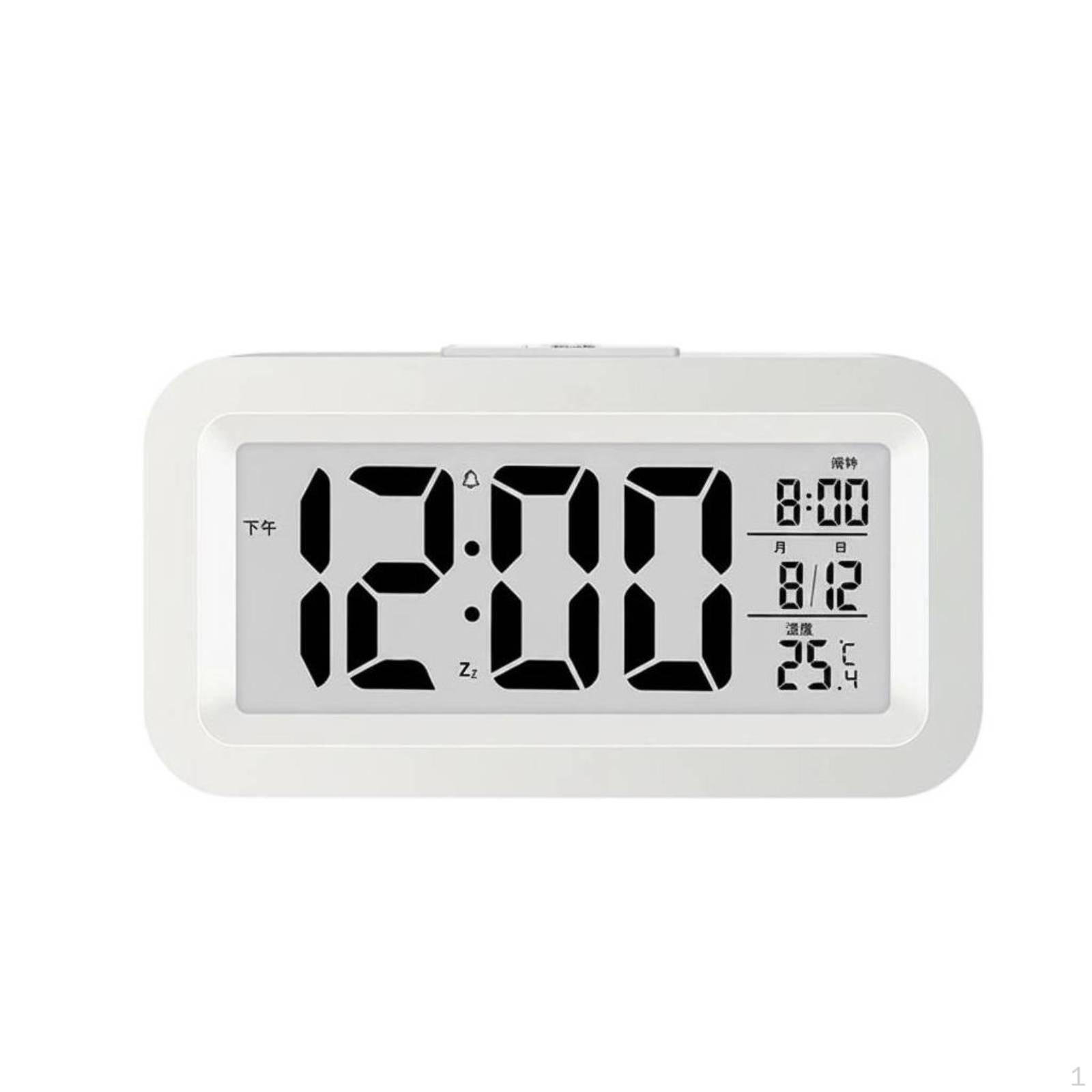 Portable Power Alarm Clock MultiFunction Temperature Silent Home Decor for Students,